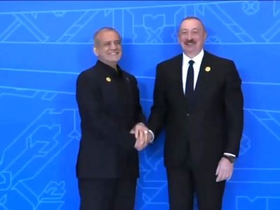 استقبال الهام علی‌اف از پزشکیان